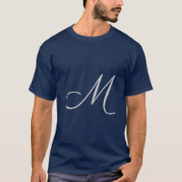 Monogram Blue Modern voeg Jouw naam Initiaal toe