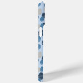 Monogram Blue Modern Waterverf Dot Pattern Case-Mate iPhone Case (Achterkant / Rechts)