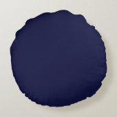 Monogram Blue New Moon Pattern Rond Kussen (Achterkant)