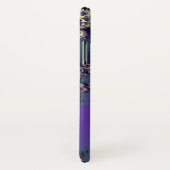 Monogram Blue Paars Fractal Celtic Heart Knot Case-Mate iPhone Case (Achterkant / rechts)