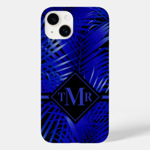 Monogram Blue Palm Case-Mate iPhone 14 Hoesje