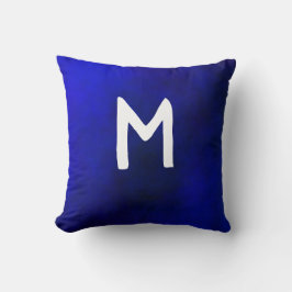Monogram Blue Plasma Kussen