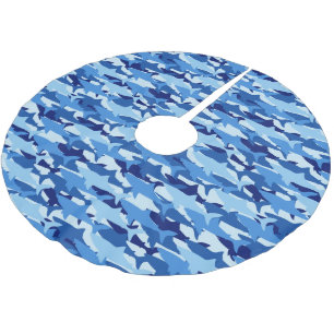 Monogram Blue Shark Pattern Kerstboom Rok