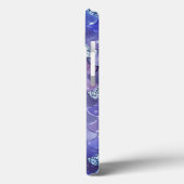 Monogram Blue Silver Glitter Mermaid Scales Case-Mate iPhone Case (Achterkant / Links)