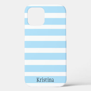 MONOGRAM BLUE STRIPED iPHONE CASE
