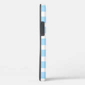 MONOGRAM BLUE STRIPED iPHONE CASE (Achterkant / Rechts)