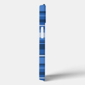 Monogram blue stripes Case-Mate iPhone case (Achterkant / Rechts)