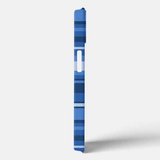 Monogram blue stripes Case-Mate iPhone case (Achterkant / Rechts)