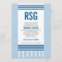 Monogram Blue Tallit Bar Mitzvah