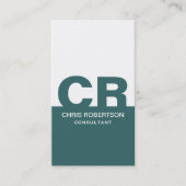 Monogram Blue White Consultant Visitekaartje (Voorkant)