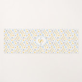 Monogram Blue Yellow Grey Scandinavian Pattern Yogamat (Voorkant (horizontaal))
