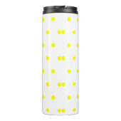 Monogram Blue Yellow Polka Dots Thermosbeker (Achterkant)