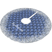Monogram BlueTufted Diamond Silver Glitter Kerstboom Rok (Gekanteld)