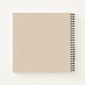 Monogram Blush Boho Modern Minimalistisch Vrouweli Notitieboek (Achterkant)