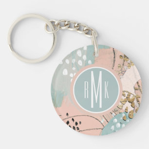 Monogram   Blush & Gold I Sleutelhanger