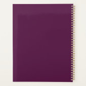 Monogram Blush Paarse Gold Minimalist Elegant Name Planner (Achterkant)