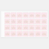 Monogram Blush Pink | Elegant Chic Gold Cloding Labels (Vel)