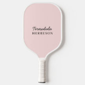 Monogram Blush Pink | Feminine Minimalist Style Pickleball Paddle (Achterkant)