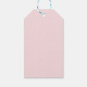 Monogram Blush Pink Gold Minimalist Elegant Name Cadeaulabel (Achterkant)