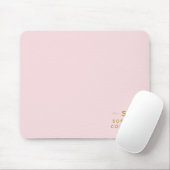 Monogram Blush Pink Gold Minimalist Elegant Name Muismat (Met muis)