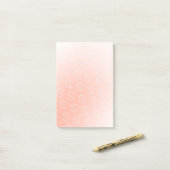 Monogram Blush Pink Modern Elegant Chic Initiaal Post-it® Notes (Op bureau)