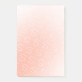 Monogram Blush Pink Modern Elegant Chic Initiaal Post-it® Notes (Voorkant)