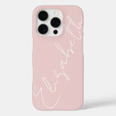 Monogram Blush Pink Modern Minimalist Feminine Case-Mate iPhone Case (Achterkant)