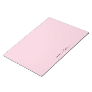 Monogram Blush Pink   Moderne, minimalistische vro Notitieblok