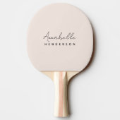 Monogram Blush Pink | Moderne, minimalistische vro Tafeltennisbatje (Achterkant)