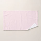 Monogram Blush Roze | Elegant goud minimalistisch  Bad Handdoek (Handdoek)