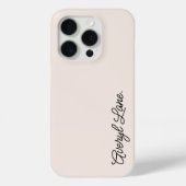 Monogram Blush Roze Moderne Vrouwelijke Minimalist Case-Mate iPhone Case (Achterkant)