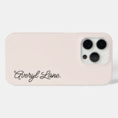 Monogram Blush Roze Moderne Vrouwelijke Minimalist Case-Mate iPhone Case (Achterkant (horizontaal))