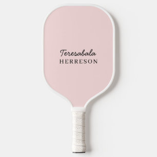 Monogram Blush Roze Vrouwelijke Minimalistische Pickleball Paddle