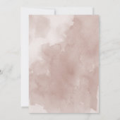 Monogram blush roze waterverf bloemenbruiloft kaart (Achterkant)