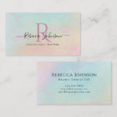 Monogram Blush Visitekaartje (Voorkant / Achterkant)