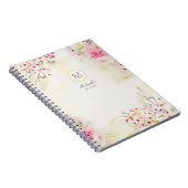Monogram Boheemse Vintage Watercolor Notitieboek (Rechterzijde)