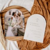 monogram | Boho bruiloft uitnodiging