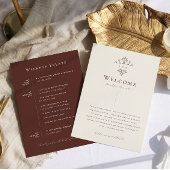 monogram | Boho bruiloft welkom Programma