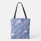 Monogram Boho Feather en Arrows Pattern Tote Bag (Achterkant)