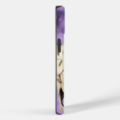 Monogram Boho Floral Skull op Paarse achtergrond Case-Mate iPhone Case (Achterkant / Rechts)