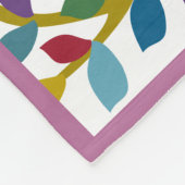 Monogram Boho Foliage Hibiscus Fleece Blanket (Hoek)