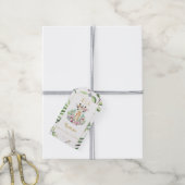 Monogram Boho Giraffe Baby Shower Bloemen Favor Ta Cadeaulabel (Met Touw)