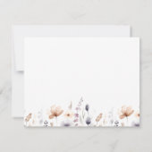 Monogram Boho Waterverf Wildflower Script naam Notitiekaartje (Achterkant)