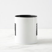 Monogram Bold Modern Black White Mug (Centre)