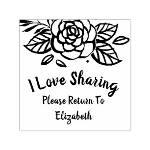 Monogram Book Club Return Roos Lending Library Zelfinktende Stempel