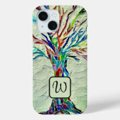 Monogram Boom of Life Mozaïek Groen Case-Mate iPhone Case (Achterkant)