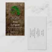 Monogram, boomchirurg, ledereffect visitekaartje (Voorkant / Achterkant)