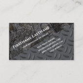 Monogram bord van organisch ruithout visitekaartje (Achterkant)