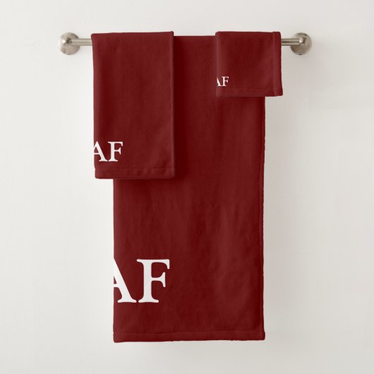 Monogram bordeaux marron rouge foncé blanc (En situation)