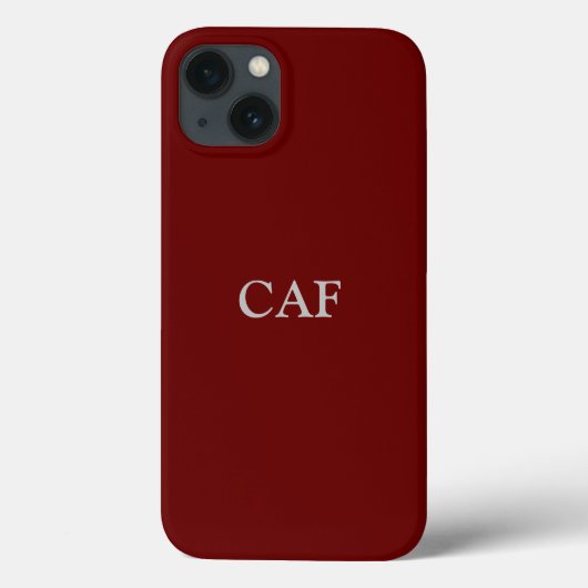 Monogram bordeauxrood donkerrood wit Case-Mate iPhone case (Achterkant)